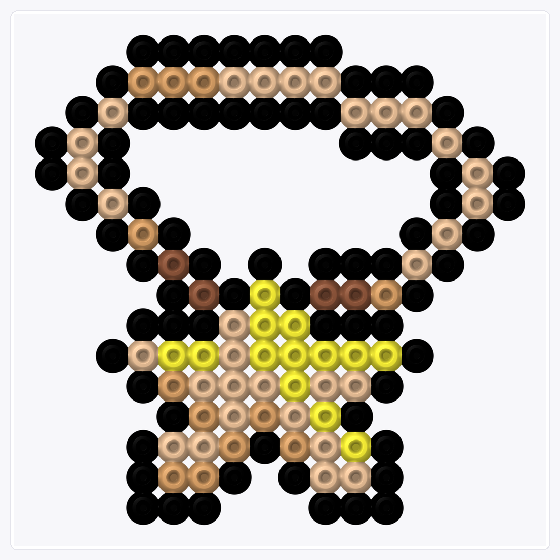 Star Amulet — Perler Bead Pattern — 16×16 perler bead pattern chart