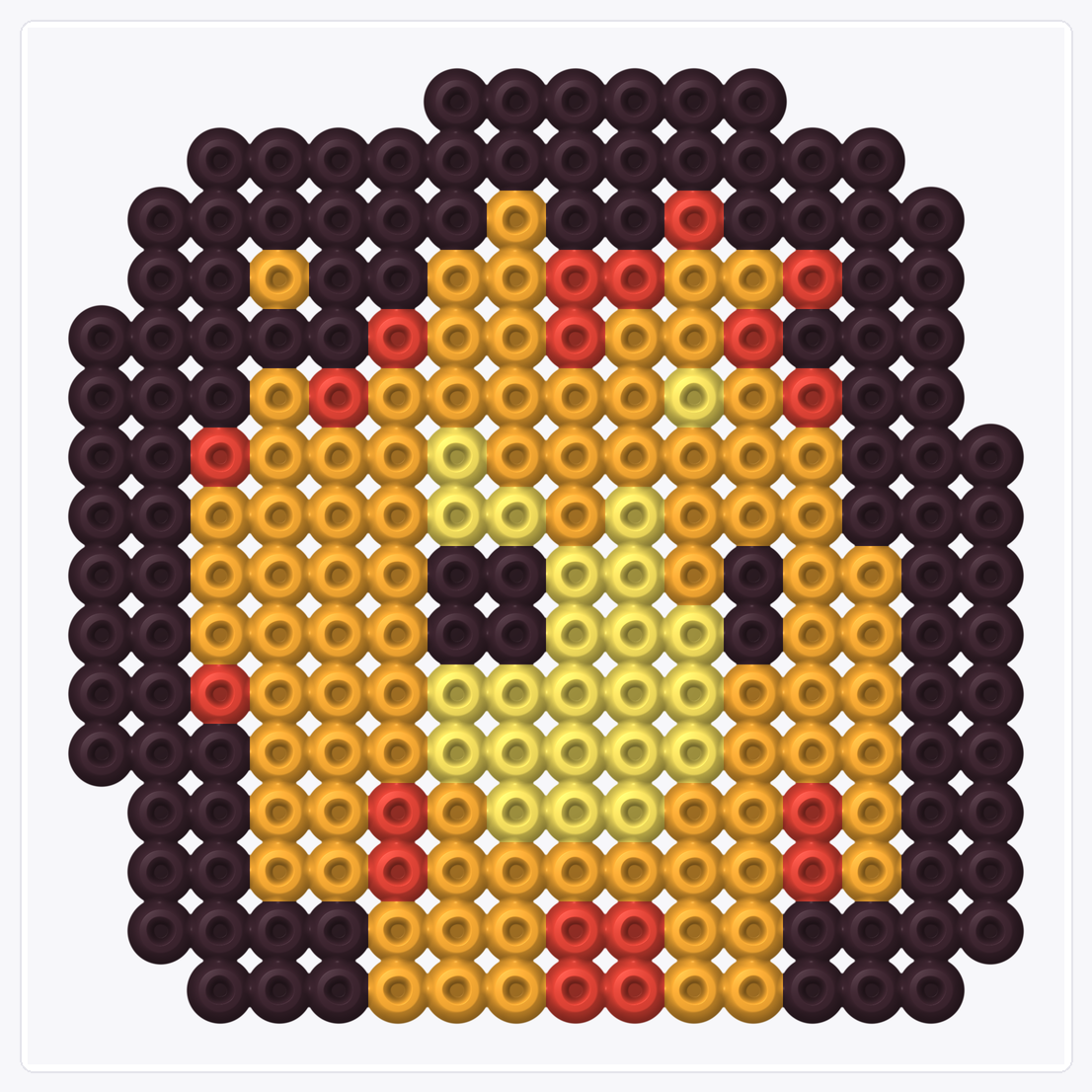 Flame Spirit — Perler Bead Pattern — 16×16 perler bead pattern chart