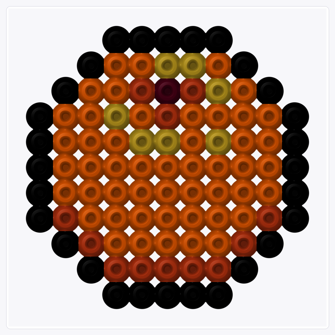 Orange Slice — Perler Bead Pattern — 11×11 perler bead pattern chart