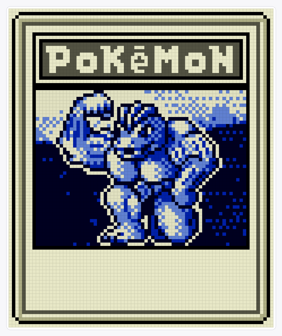 #067 Machoke TCG — 94×78 loom bead pattern chart
