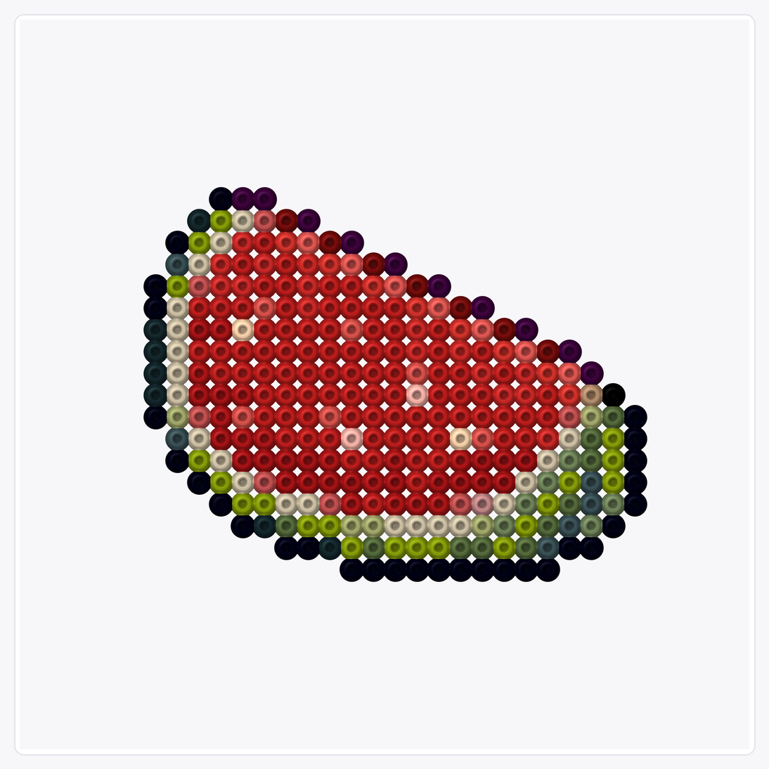 Watermelon Slice — Perler Bead Pattern — 32×32 perler bead pattern chart