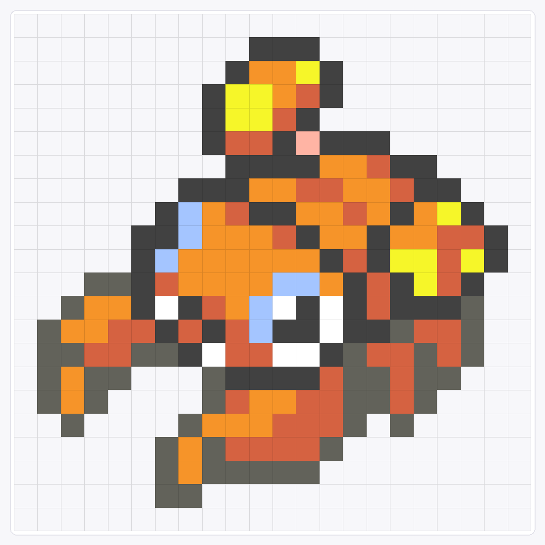 #046 Paras Icon — 22×22 loom bead pattern chart
