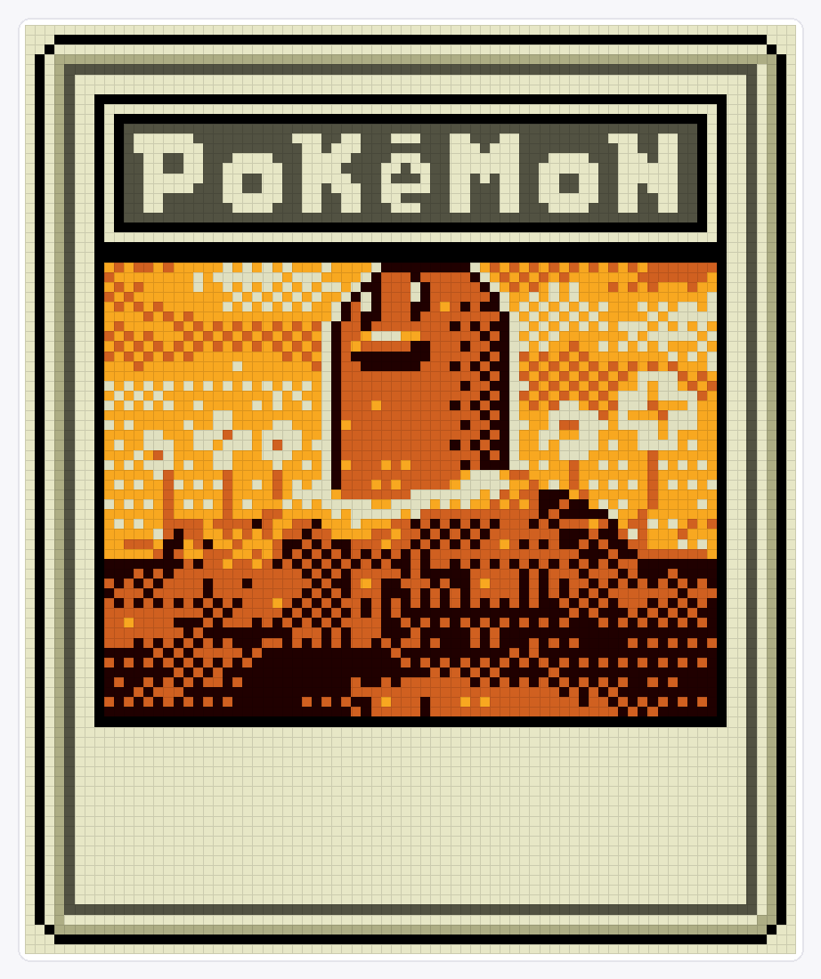 #050 Diglett TCG — 94×78 loom bead pattern chart