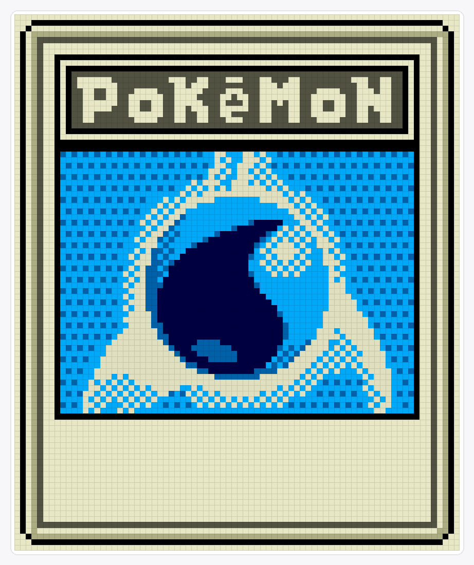 Water Energy TCG — 94×78 loom bead pattern chart