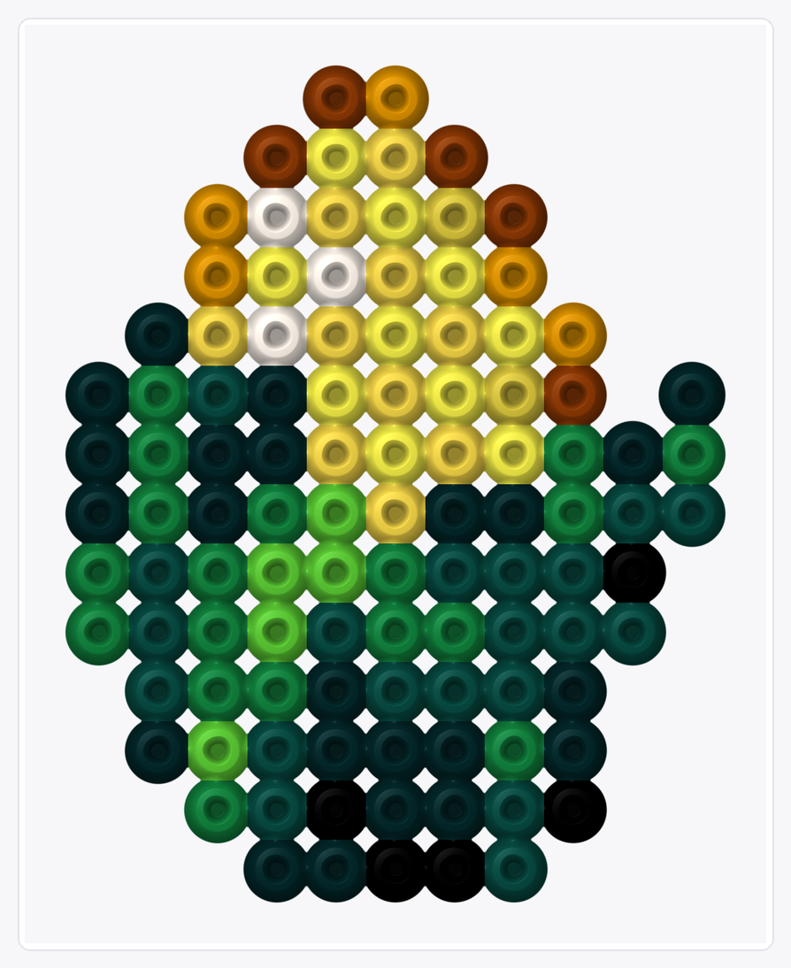 8-Bit Corn Cob — Perler Bead Pattern — 14×11 perler bead pattern chart