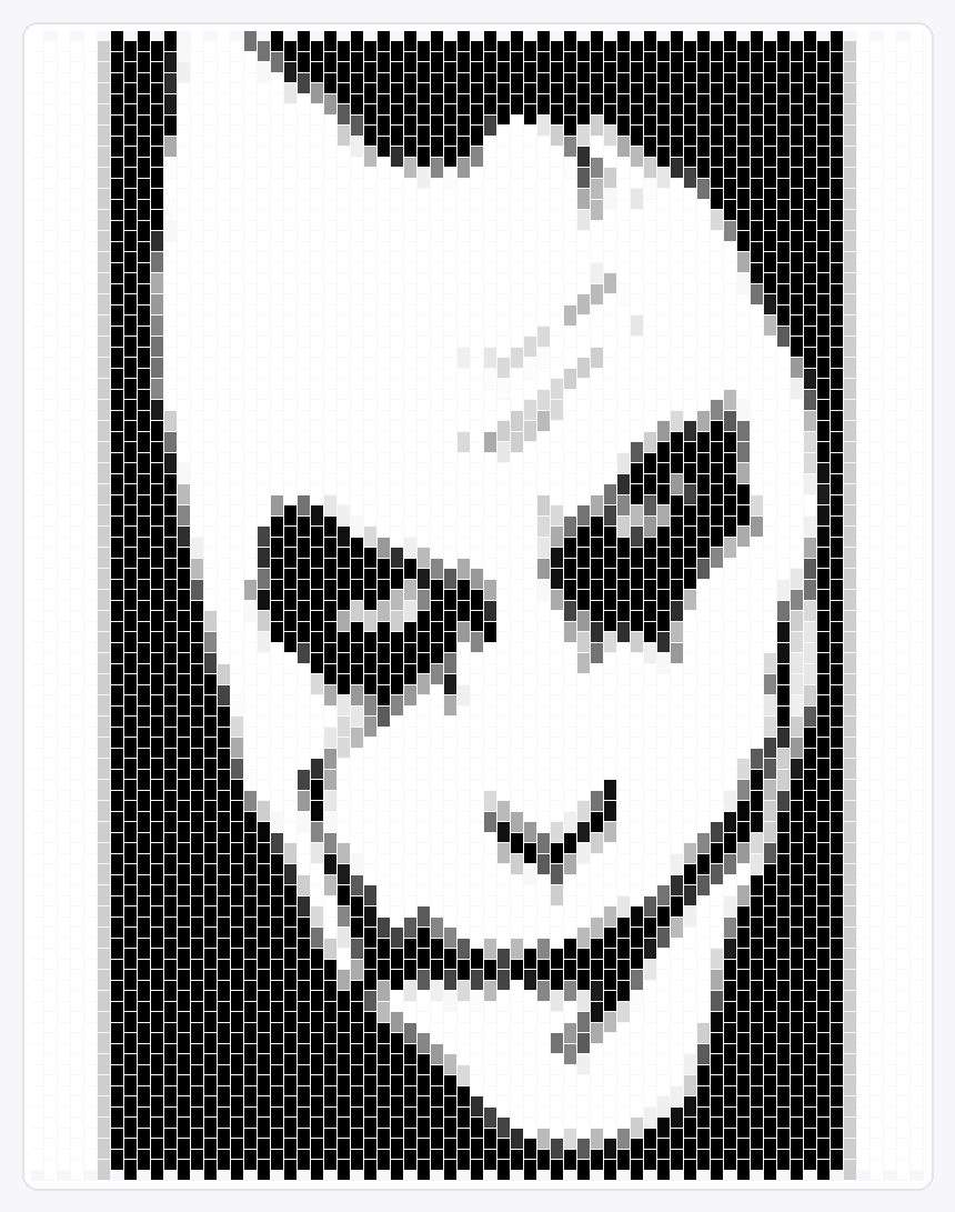 joker — 54×67 peyote bead pattern chart