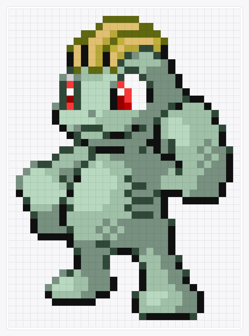 #066 Machop — 44×32 loom bead pattern chart