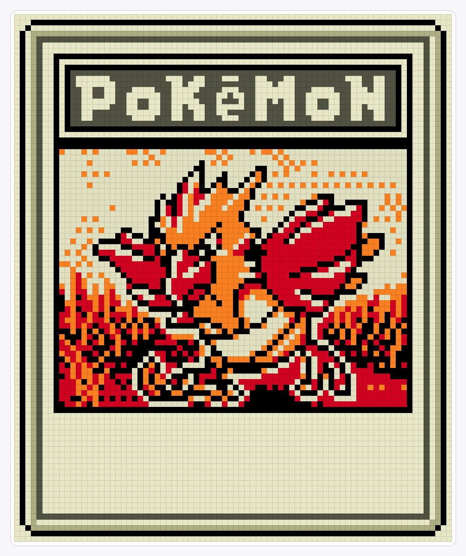 #021 Spearow TCG — 94×78 loom bead pattern chart