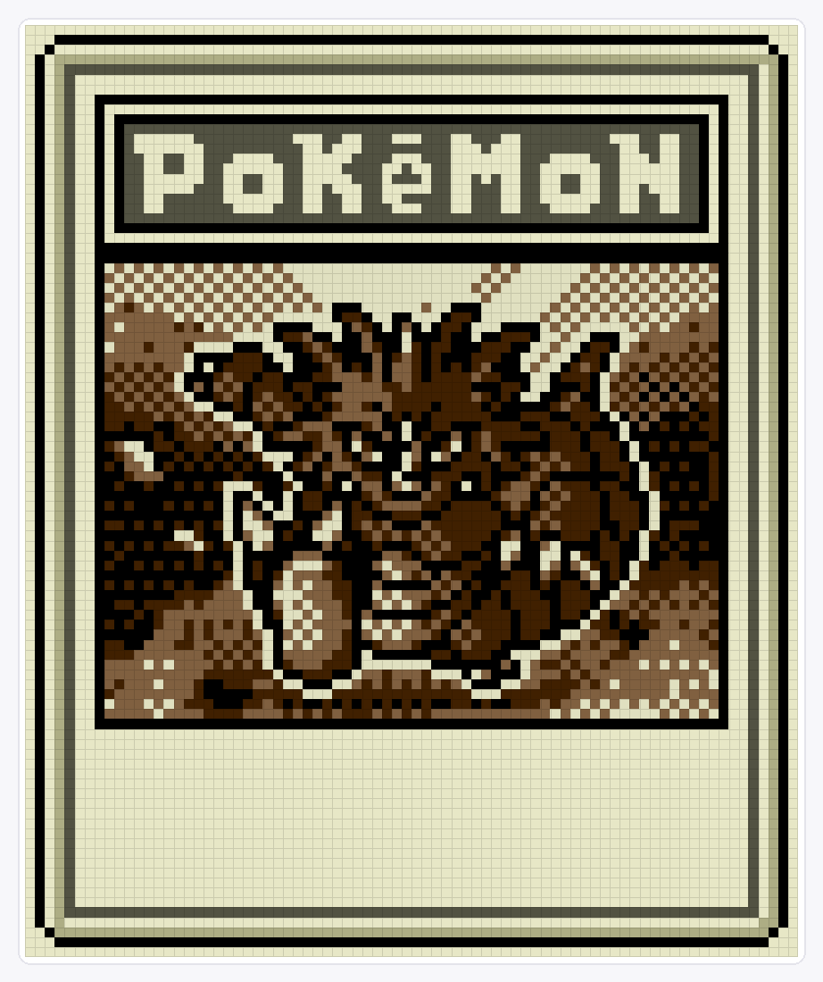 #112 Rhydon TCG — 94×78 loom bead pattern chart