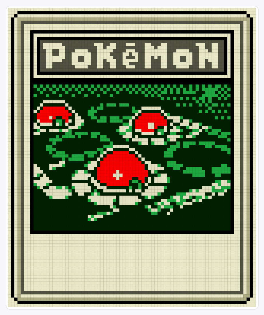 Pokemon Center TCG — 94×78 loom bead pattern chart