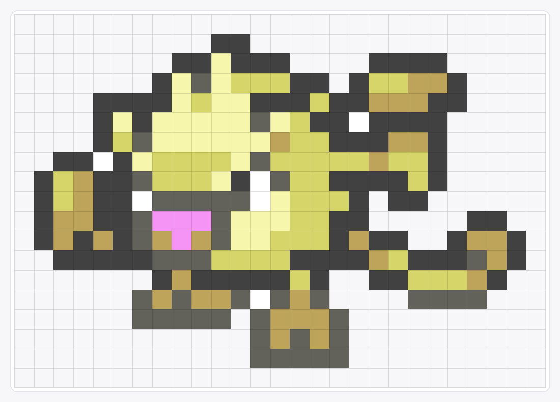 #056 Mankey Icon — 19×27 loom bead pattern chart
