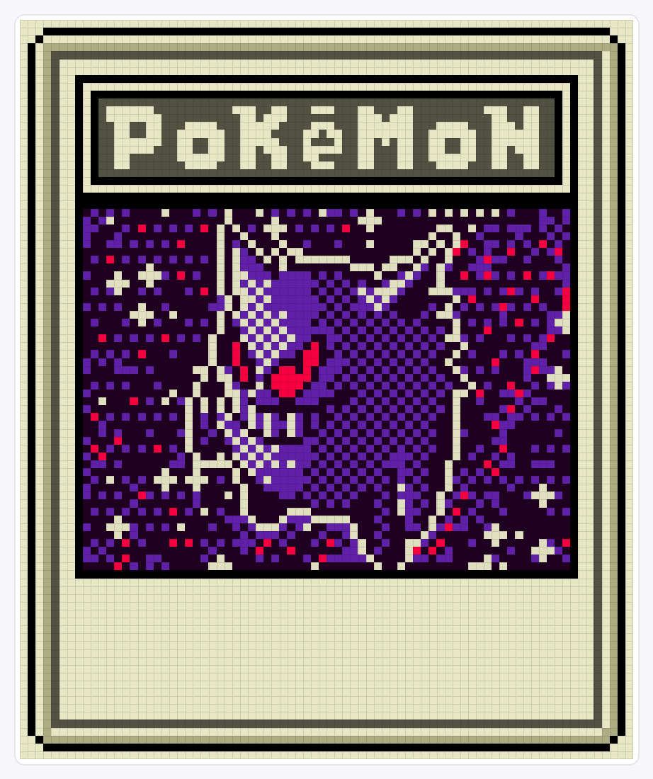 #094 Gengar TCG — 94×78 loom bead pattern chart