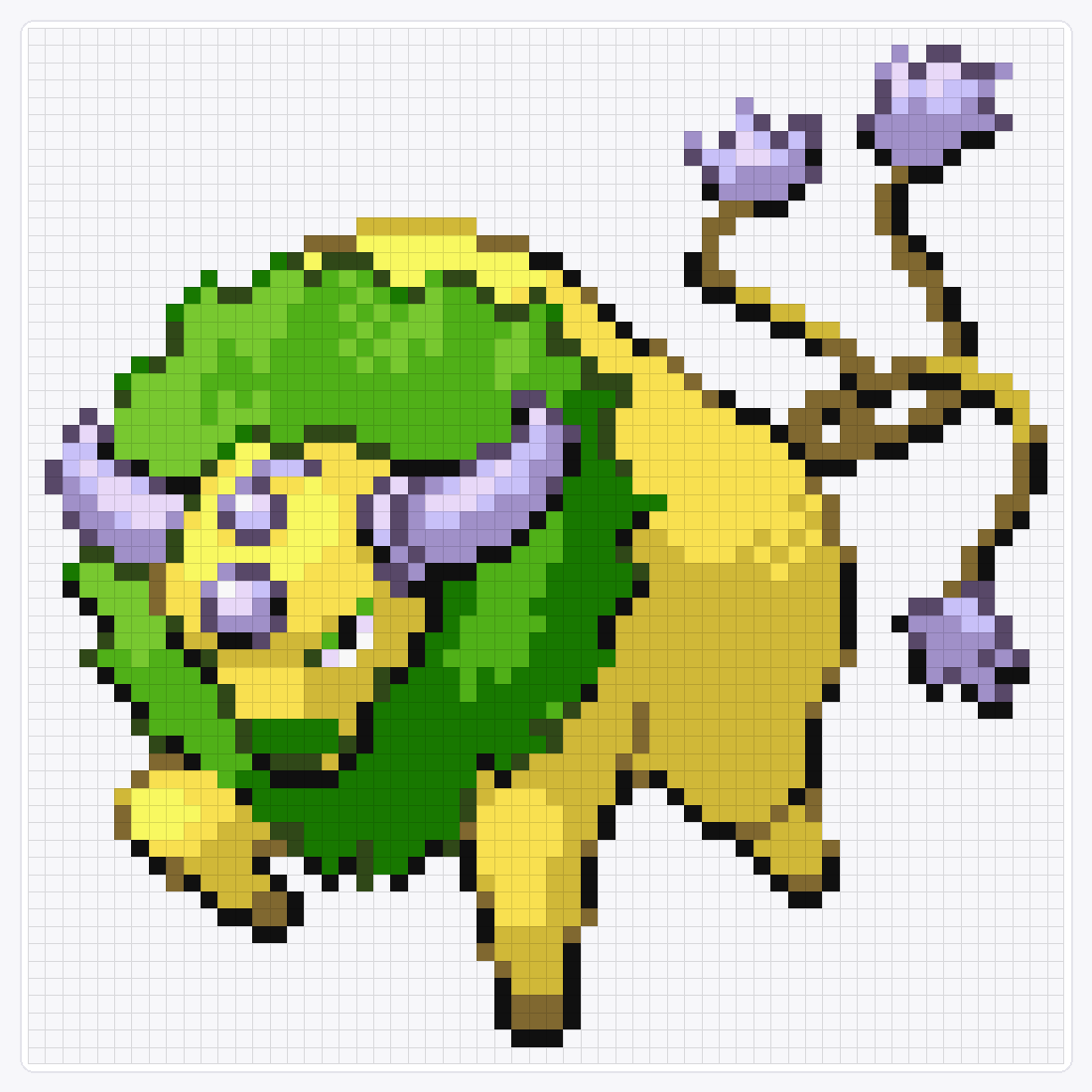 #128 Tauros Shiny — 60×60 loom bead pattern chart