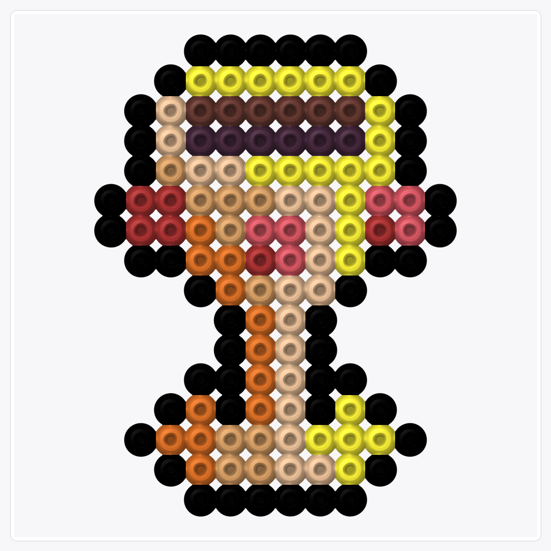 Goblet — Perler Bead Pattern — 16×16 perler bead pattern chart