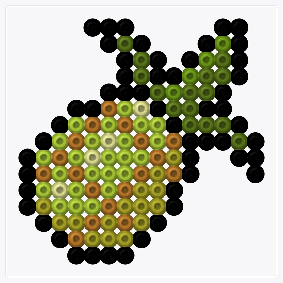 Mini Pineapple — Perler Bead Pattern — 15×15 perler bead pattern chart