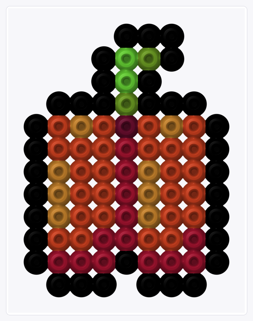 Red Bell Pepper — Perler Bead Pattern — 12×9 perler bead pattern chart