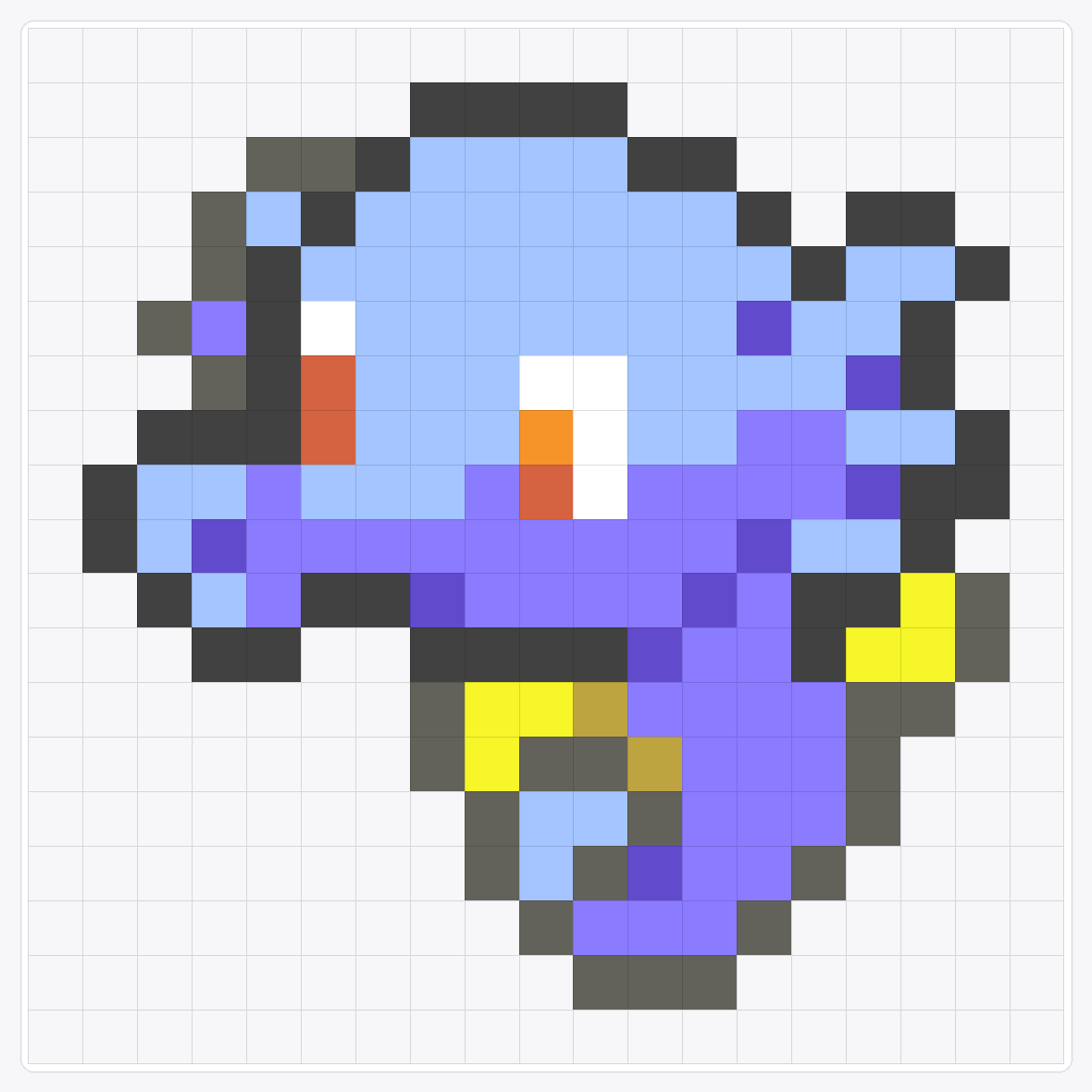 #116 Horsea Icon — 19×19 loom bead pattern chart