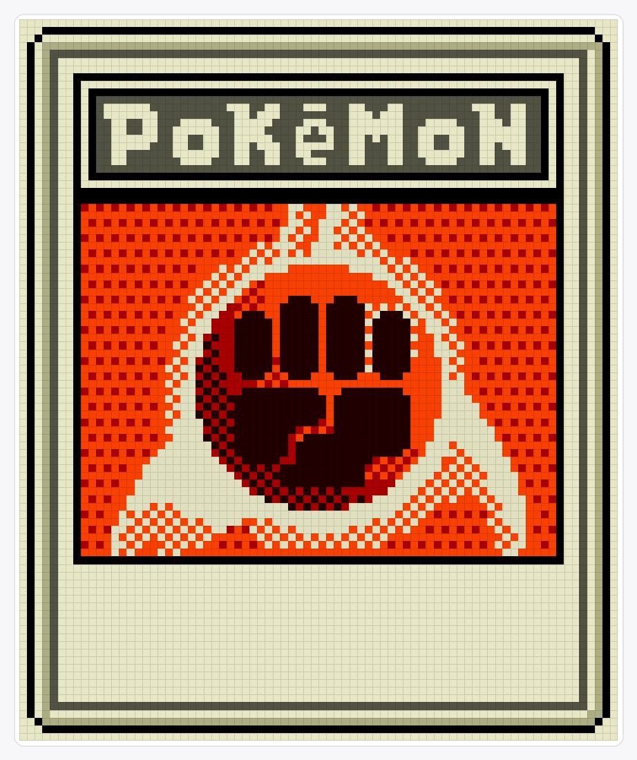 Fighting Energy TCG — 94×78 loom bead pattern chart