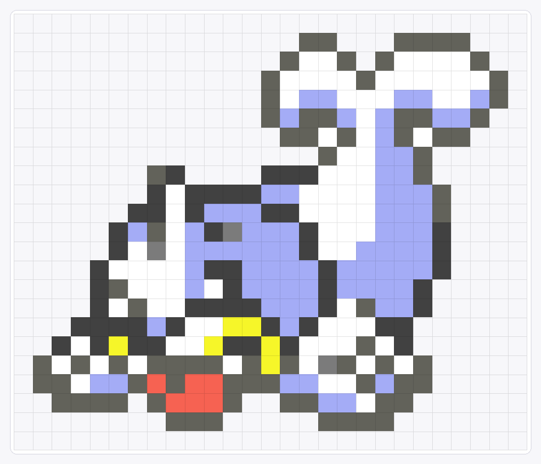 #086 Seel Icon — 23×27 loom bead pattern chart