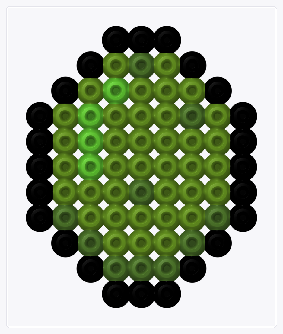 Lime — Perler Bead Pattern — 11×9 perler bead pattern chart
