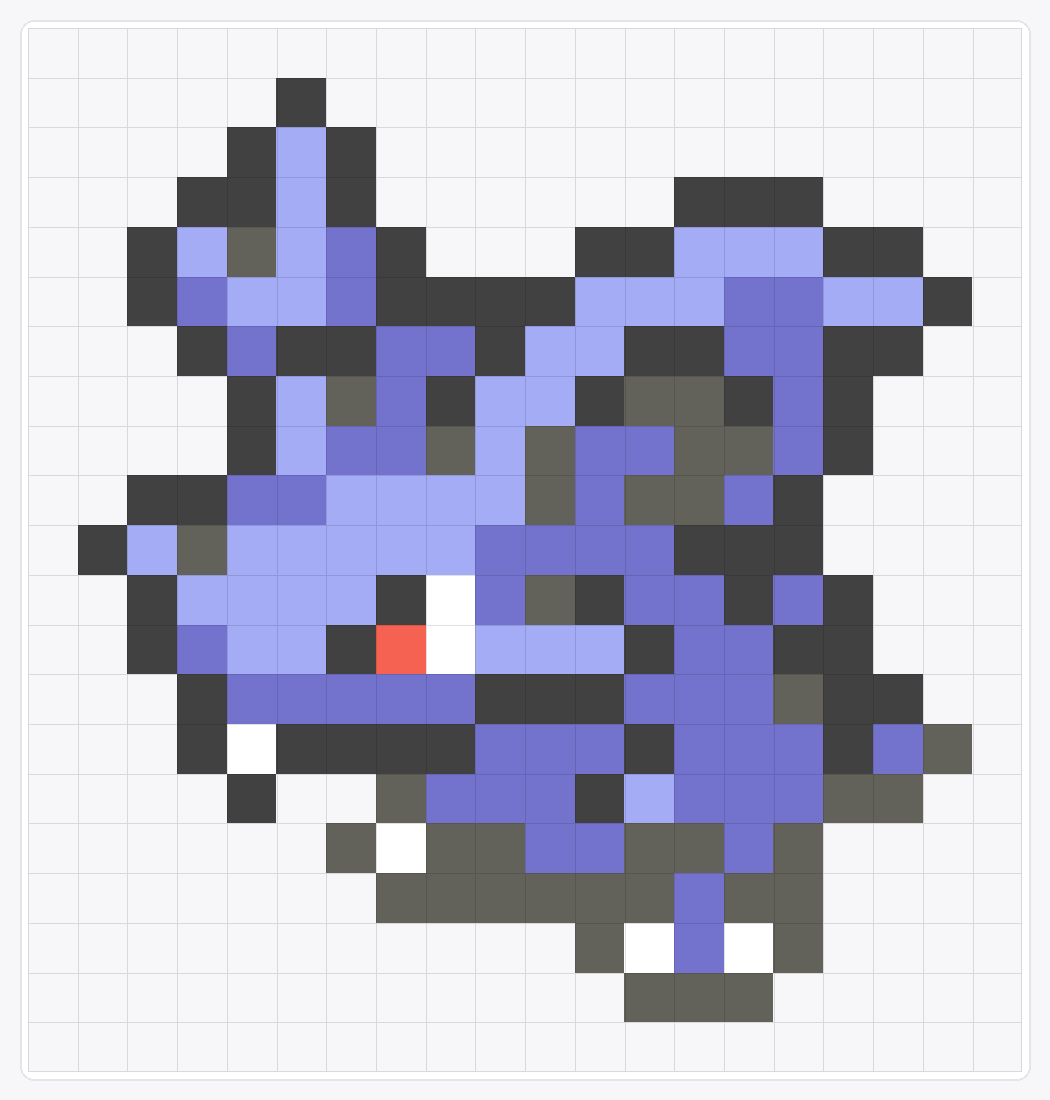 #029 Nidoran-F Icon — 21×20 loom bead pattern chart