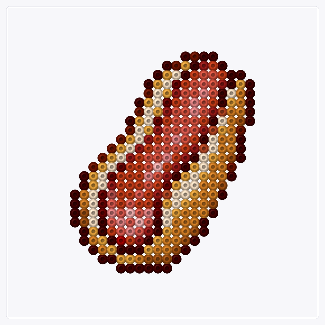 Hot Dog — Perler Bead Pattern — 32×32 perler bead pattern chart