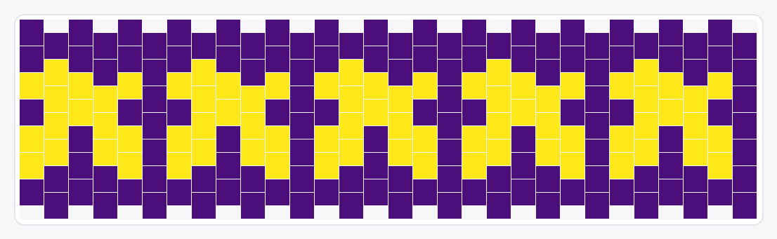Star Band — Kandi Cuff Pattern — 7×30 peyote bead pattern chart