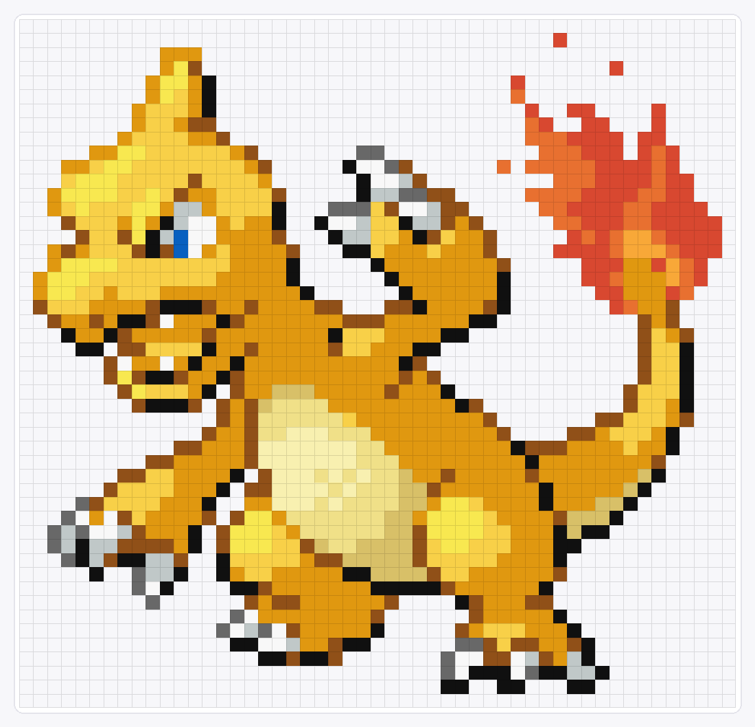 #005 Charmeleon Shiny — 49×51 loom bead pattern chart