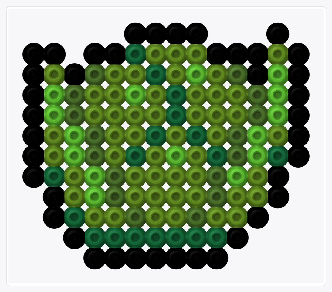 Cabbage — Perler Bead Pattern — 12×14 perler bead pattern chart