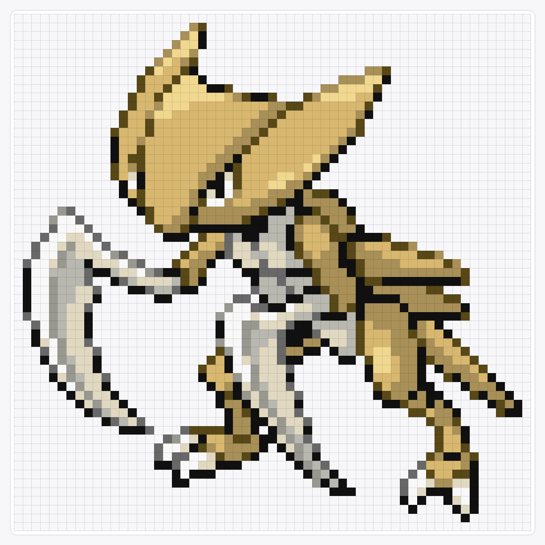 #141 Kabutops — 59×59 loom bead pattern chart