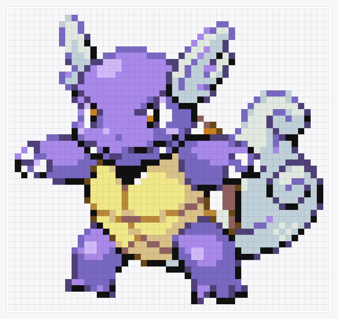 #008 Wartortle — 48×51 loom bead pattern chart