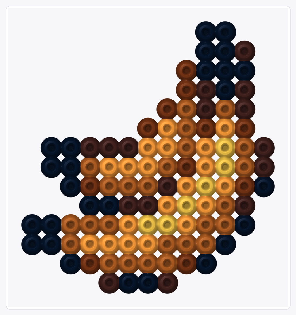 8-Bit Banana Bunch — Perler Bead Pattern — 14×13 perler bead pattern chart