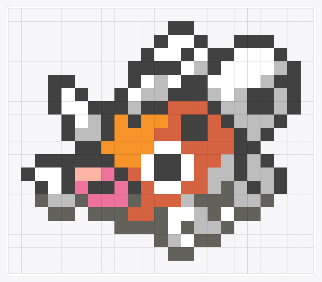 #119 Seaking Icon — 20×23 loom bead pattern chart