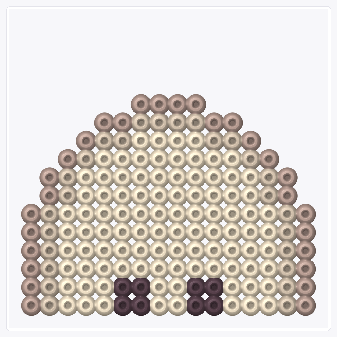 Sleepy Ghost — Perler Bead Pattern — 16×16 perler bead pattern chart