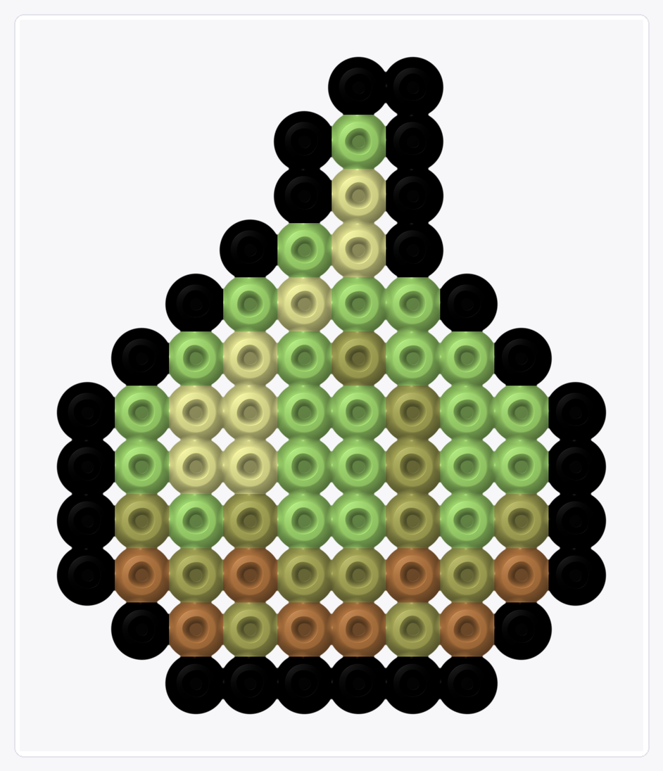 Garlic — Perler Bead Pattern — 12×10 perler bead pattern chart