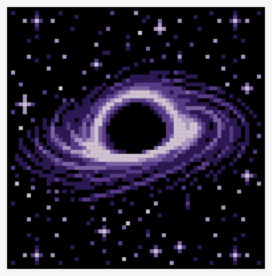 Black Hole — 66×65 loom bead pattern chart