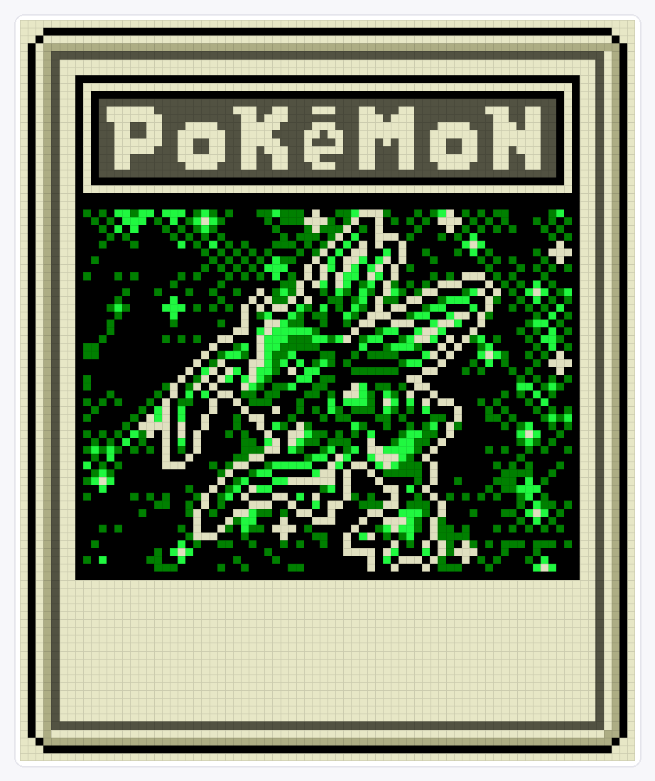 #123 Scyther TCG — 94×78 loom bead pattern chart