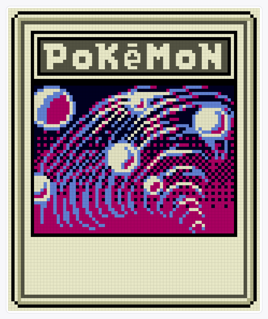 Super Energy Retrieval TCG — 94×78 loom bead pattern chart