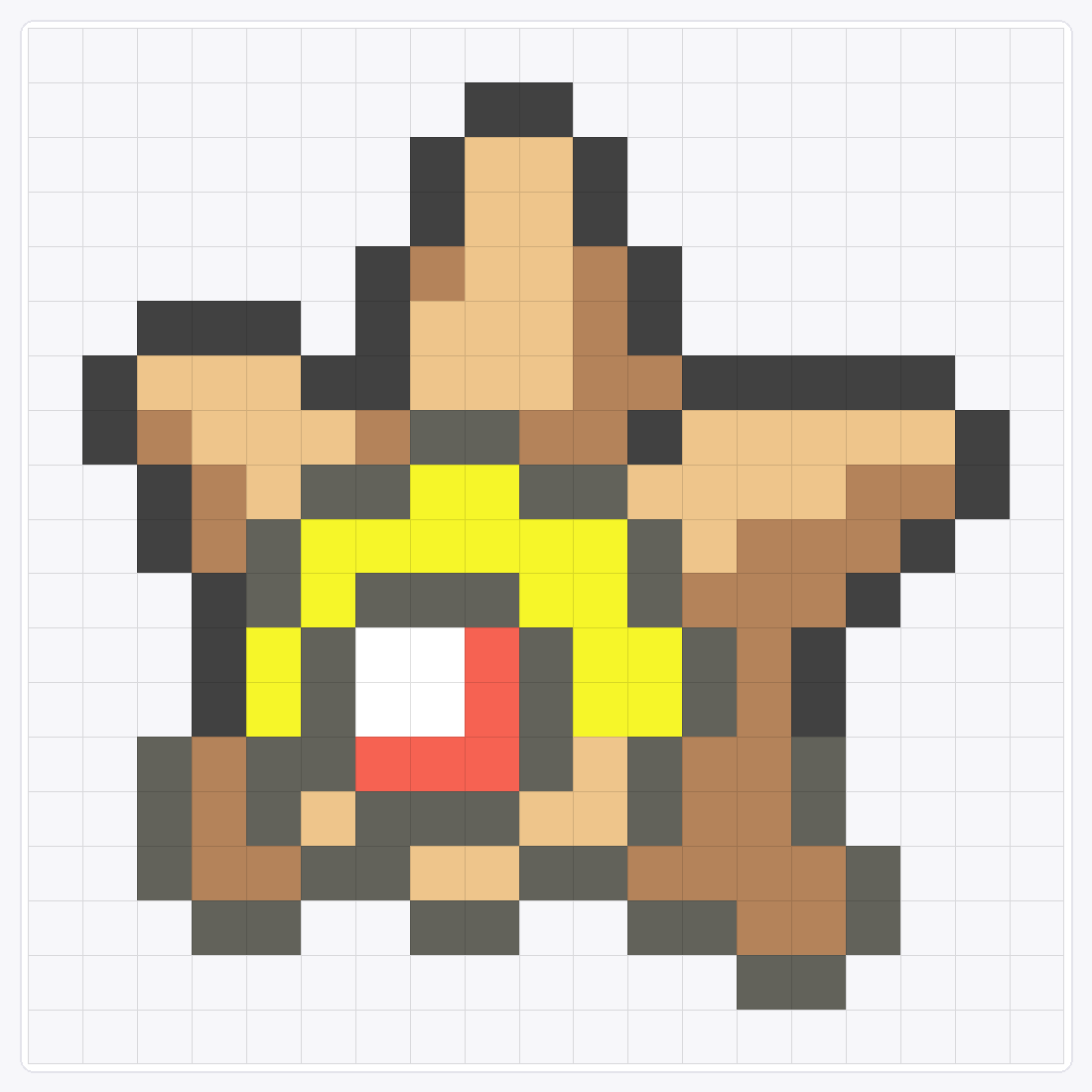 #120 Staryu Icon — 19×19 loom bead pattern chart