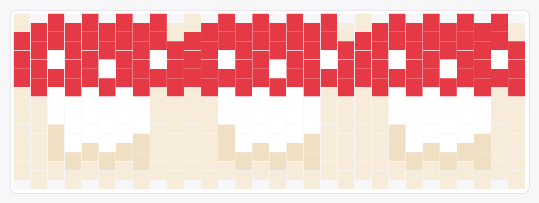 Mushroom Cuff — Kandi Cuff Pattern — 9×30 peyote bead pattern chart