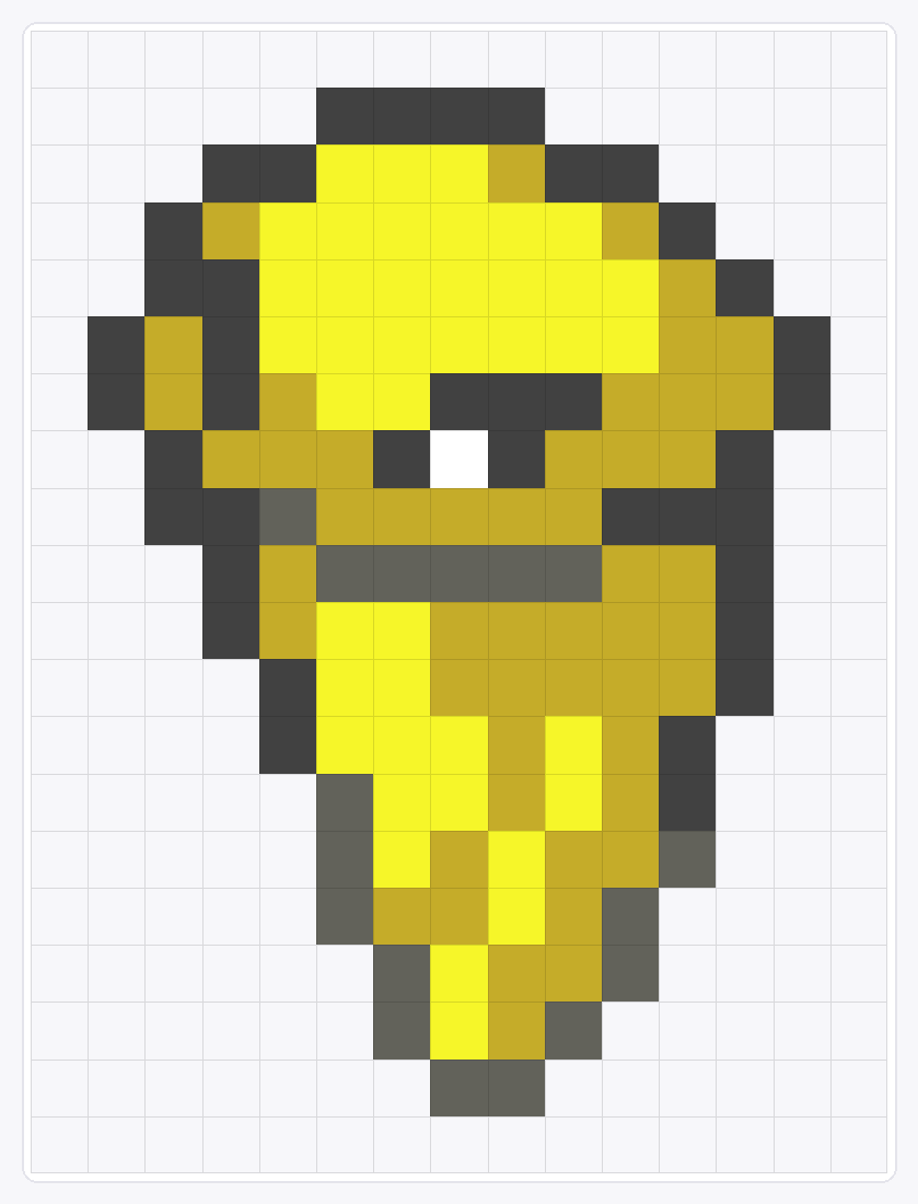 #014 Kakuna Icon — 20×15 loom bead pattern chart