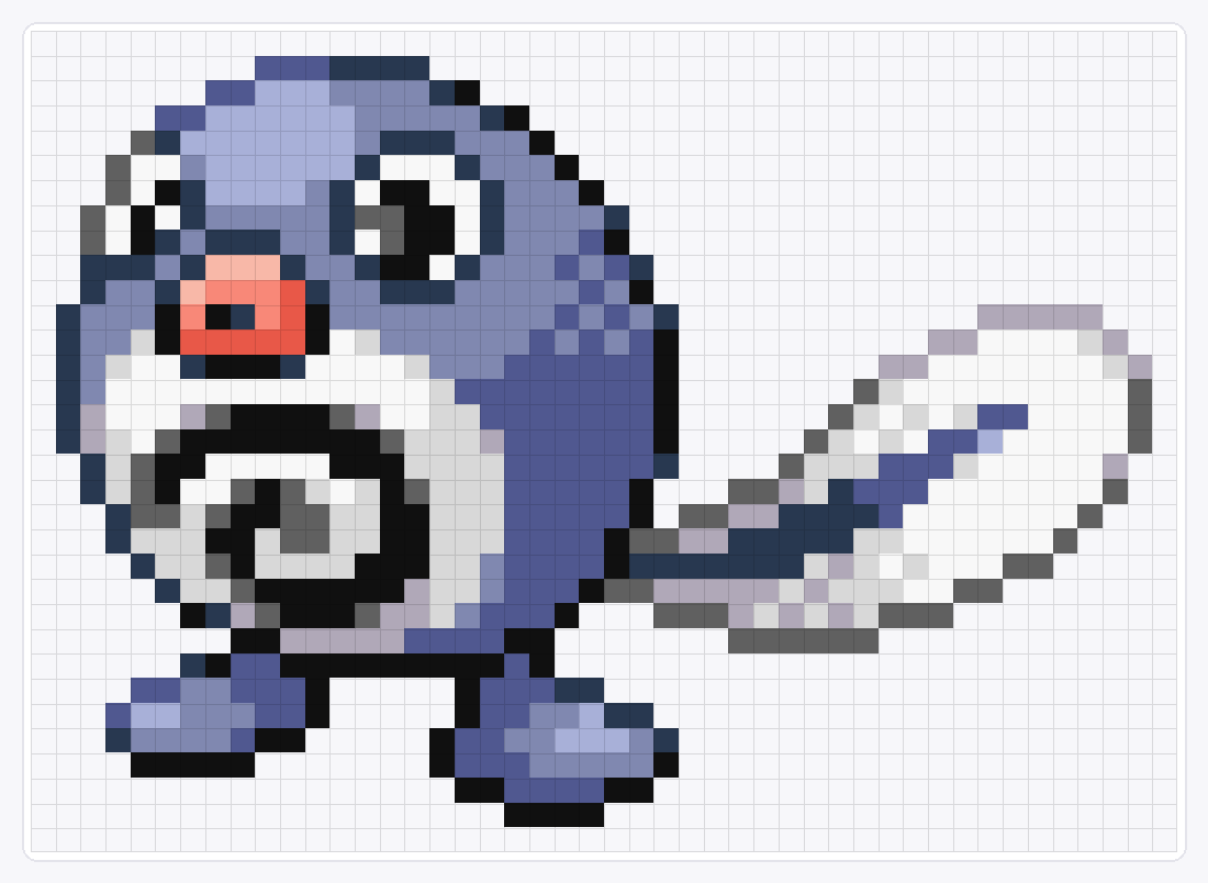 #060 Poliwag — 33×46 loom bead pattern chart