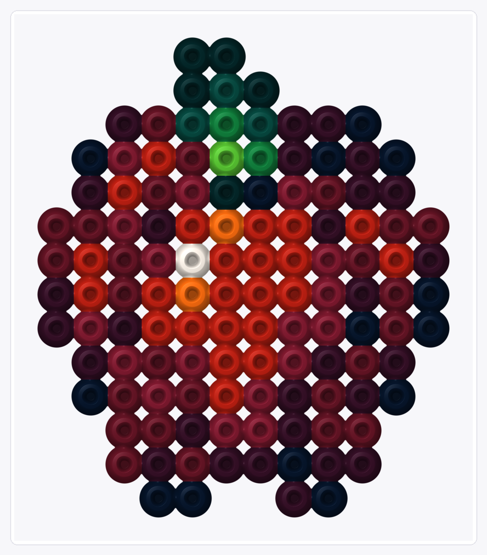 8-Bit Red Pepper — Perler Bead Pattern — 14×12 perler bead pattern chart