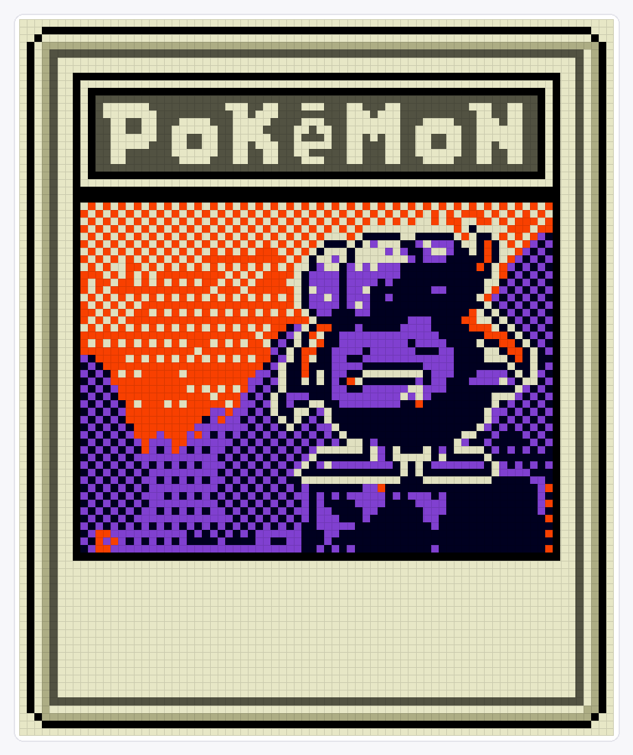 #044 Gloom TCG — 94×78 loom bead pattern chart