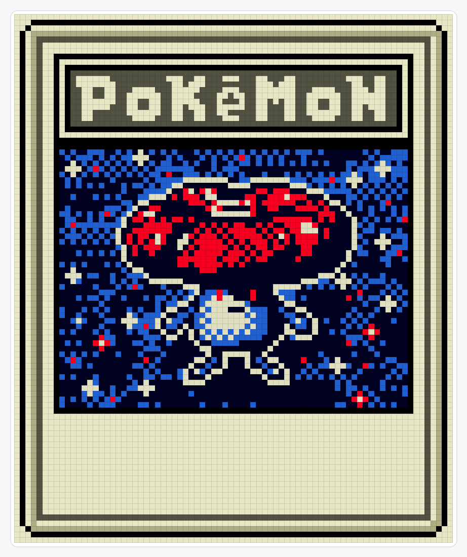 #045 Vileplume TCG — 94×78 loom bead pattern chart
