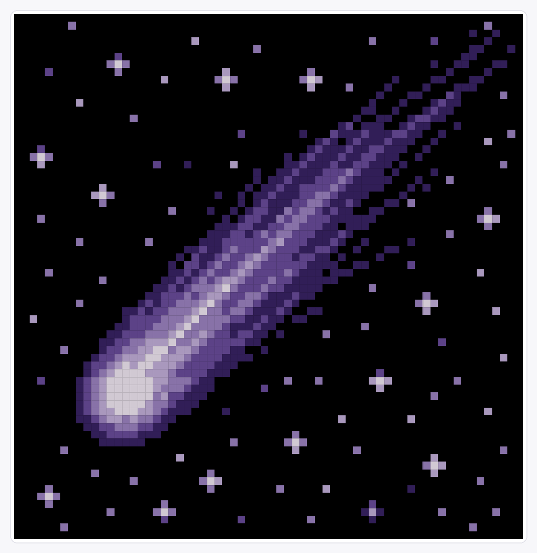 Comet — 68×66 loom bead pattern chart