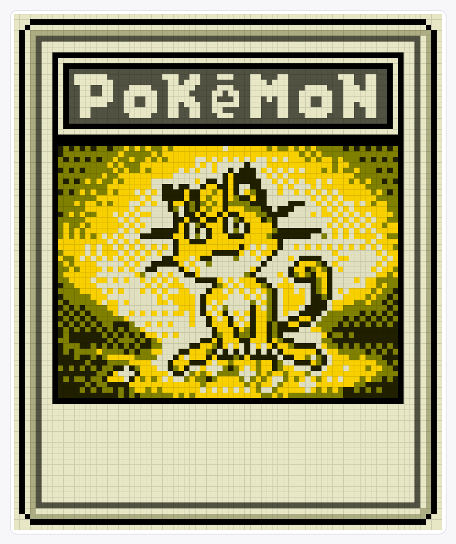 #052 Meowth TCG (2) — 94×78 loom bead pattern chart