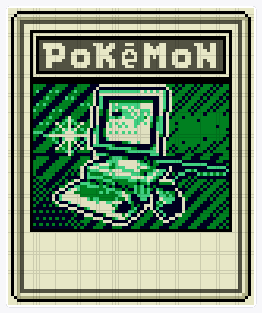 Computer Search TCG — 94×78 loom bead pattern chart