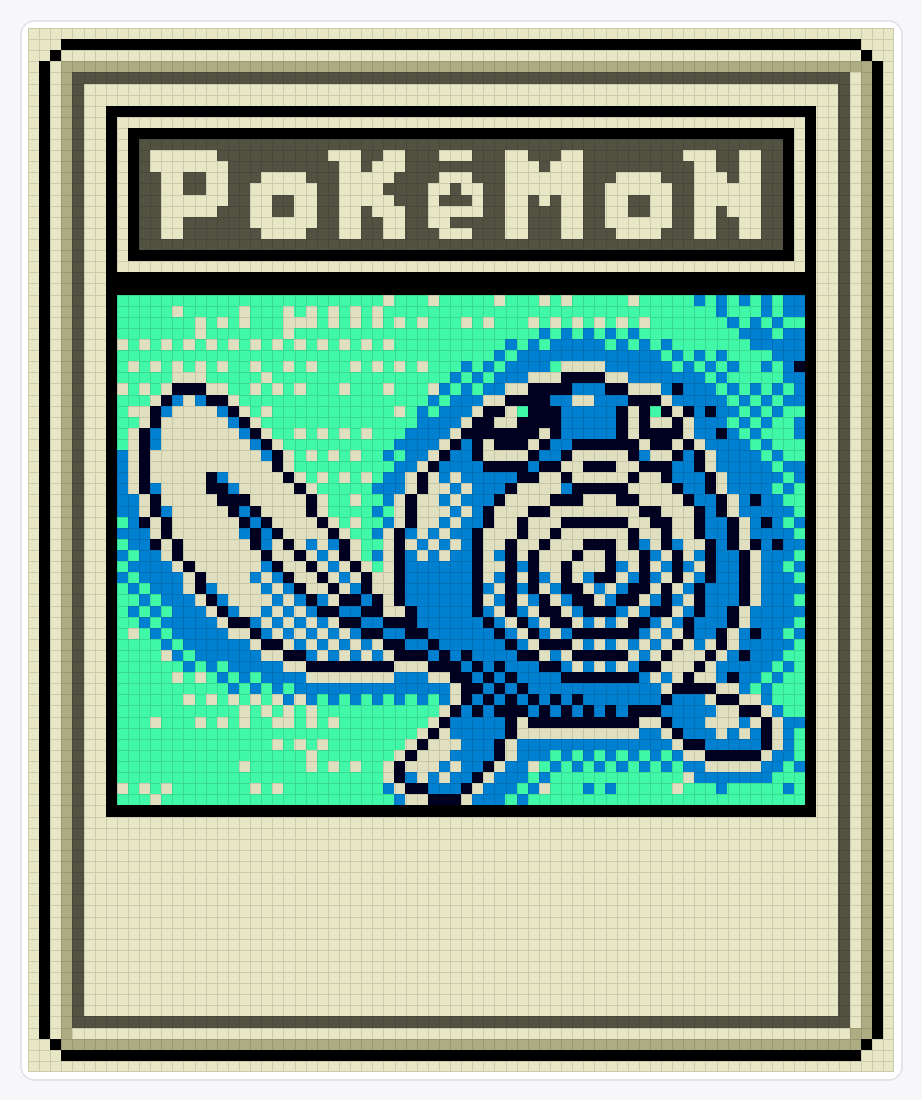 #060 Poliwag TCG — 94×78 loom bead pattern chart