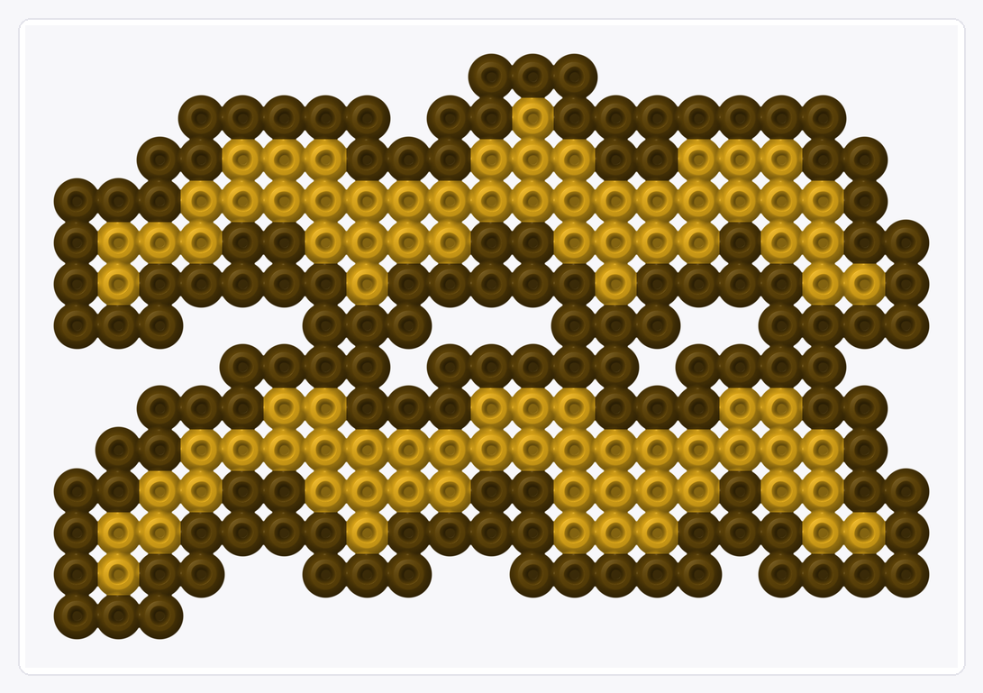 Aquarius Zodiac Sign — Perler Bead Pattern — 14×21 perler bead pattern chart